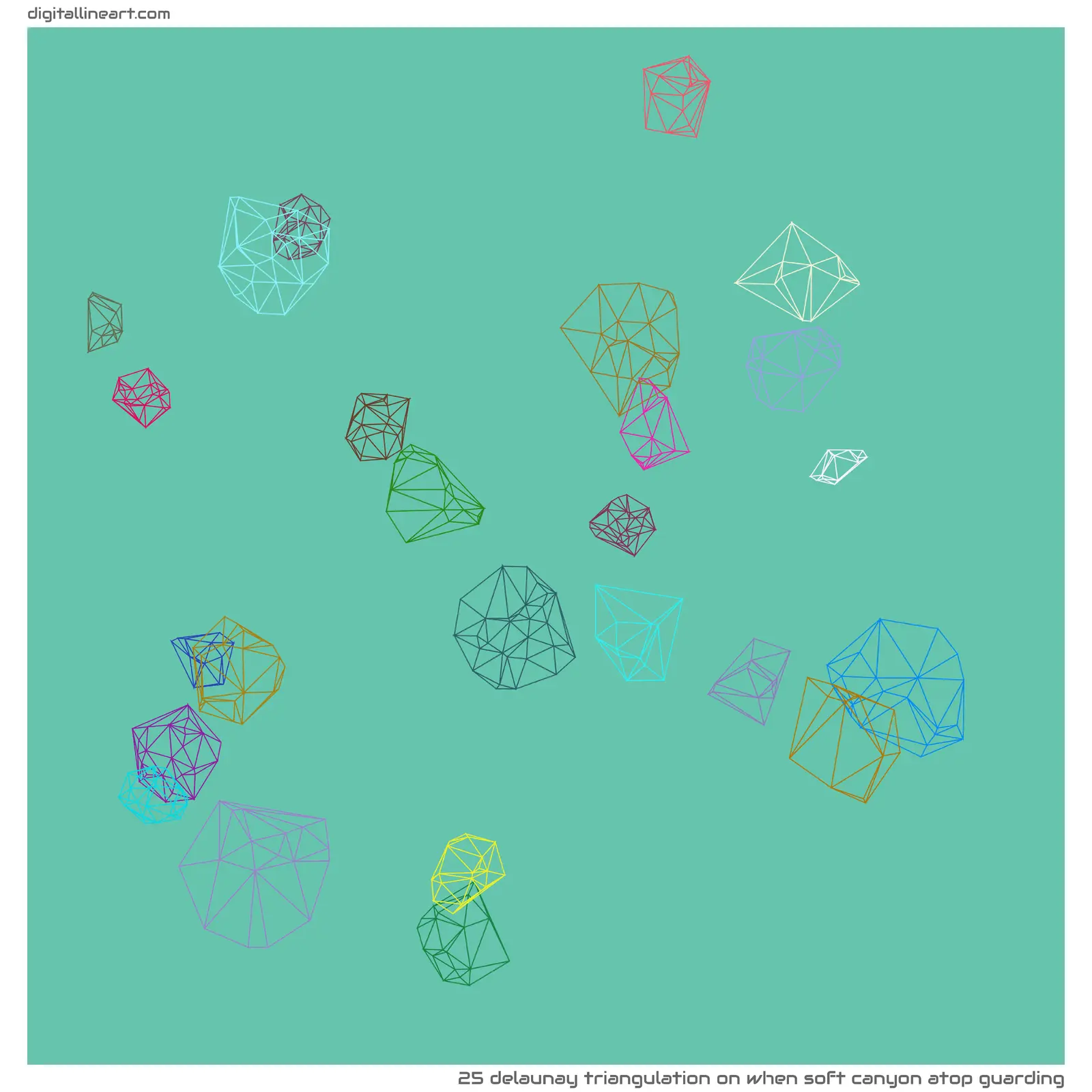 When Soft Canyon atop Guarding — Delaunay Triangulation, 25 elements