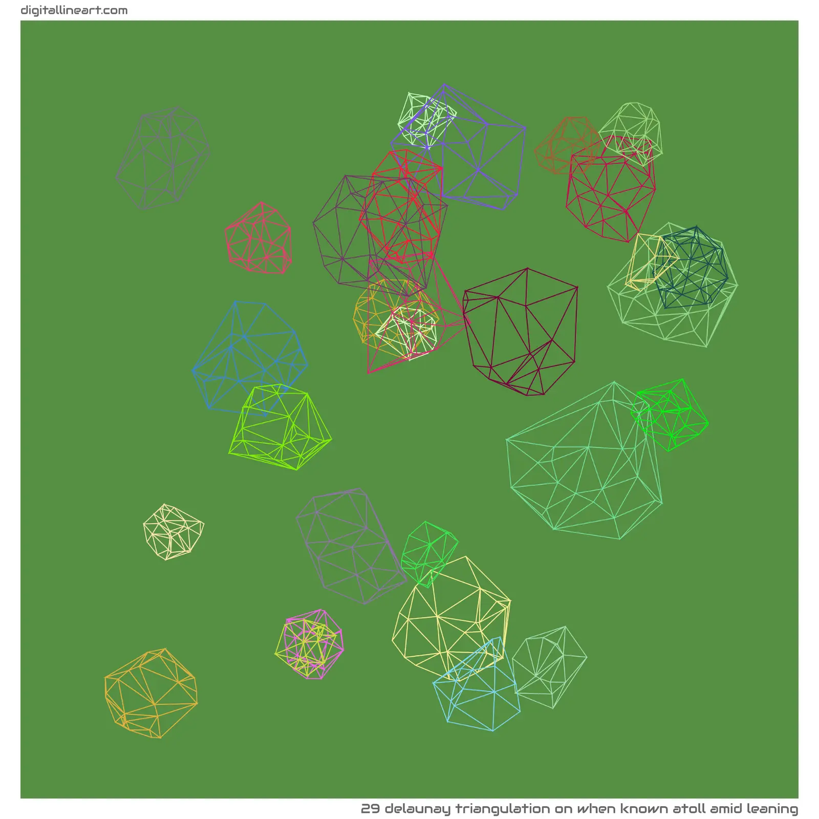 When Known Atoll amid Leaning — Delaunay Triangulation, 29 elements