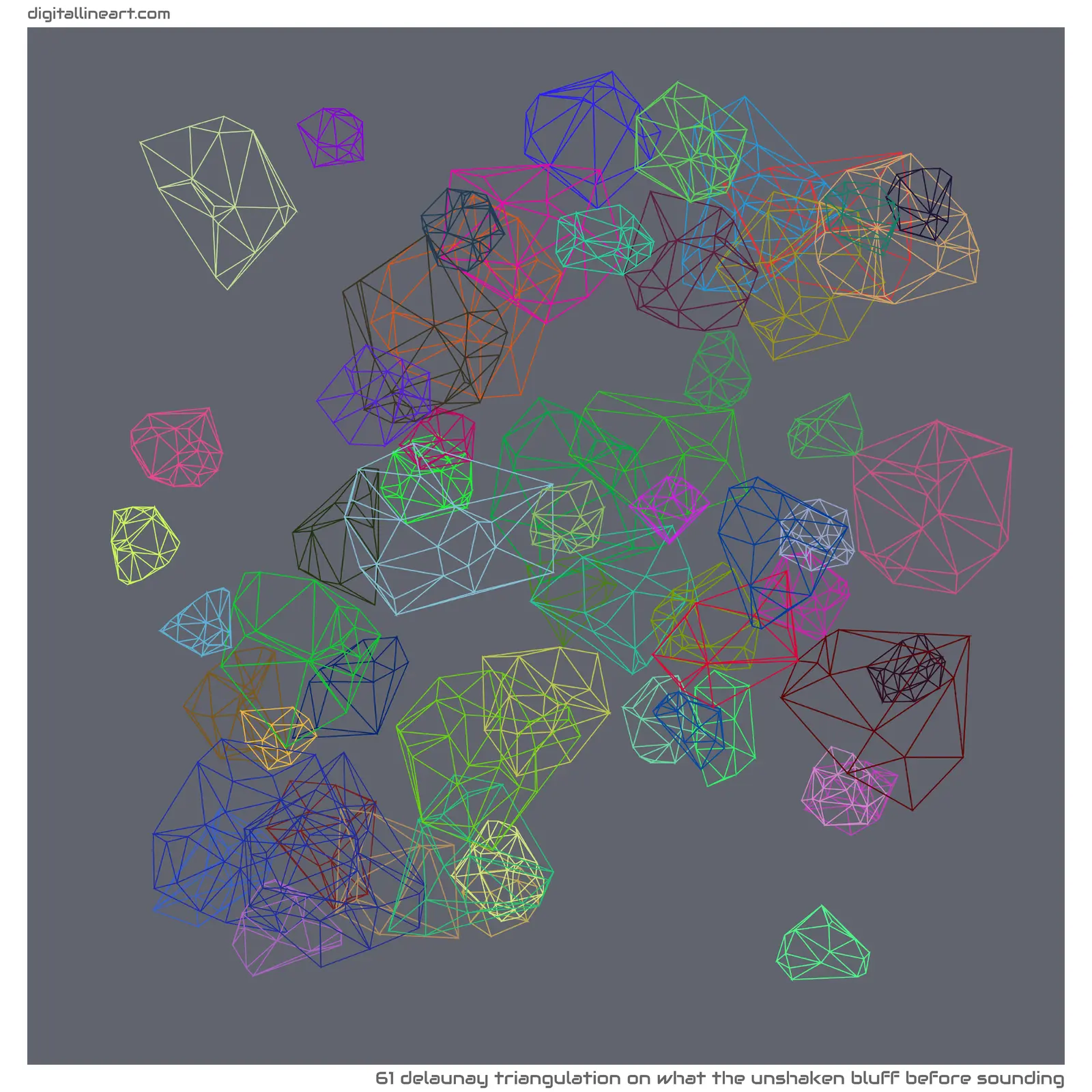 What the Unshaken Bluff before Sounding — Delaunay Triangulation, 61 elements