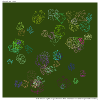 The Bedrock toward Blighted Hounding — Delaunay Triangulation, 50 elements
