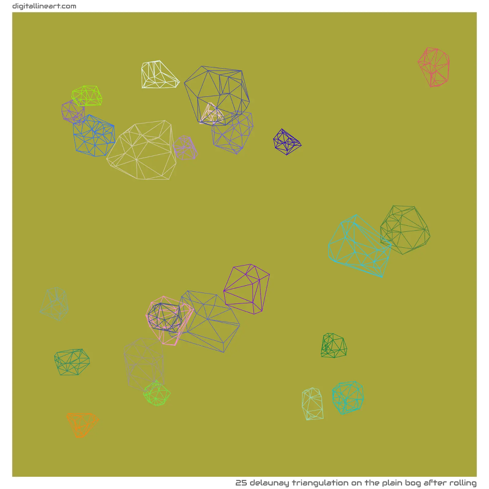 The Plain Bog after Rolling — Delaunay Triangulation, 25 elements