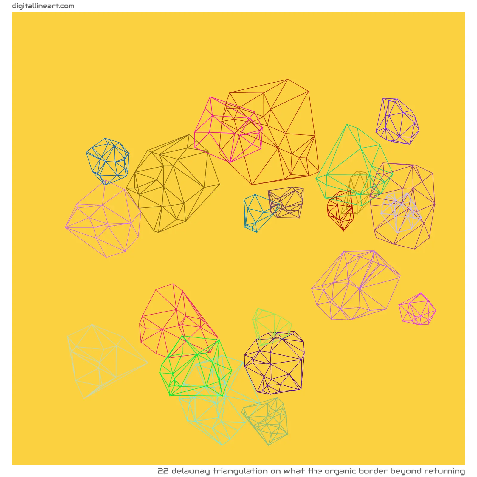What the Organic Border beyond Returning — Delaunay Triangulation, 22 elements