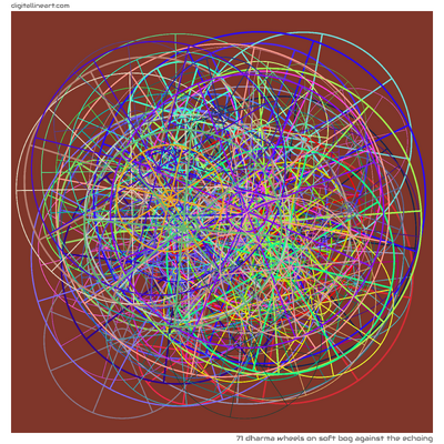 71 Dharma Wheel in Soft Bog Against the Echoing