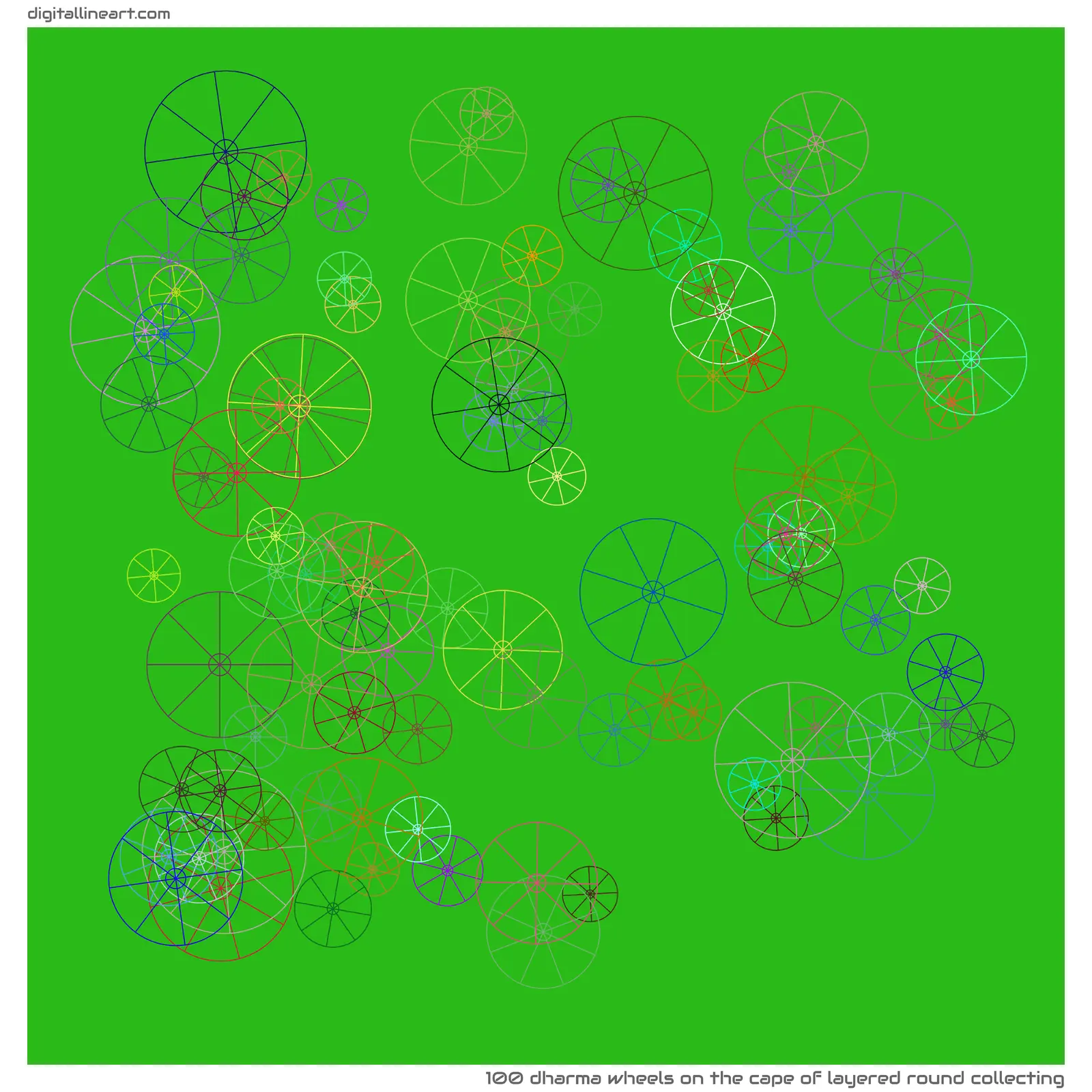 The Cape of Layered round Collecting — 100 dharma wheels