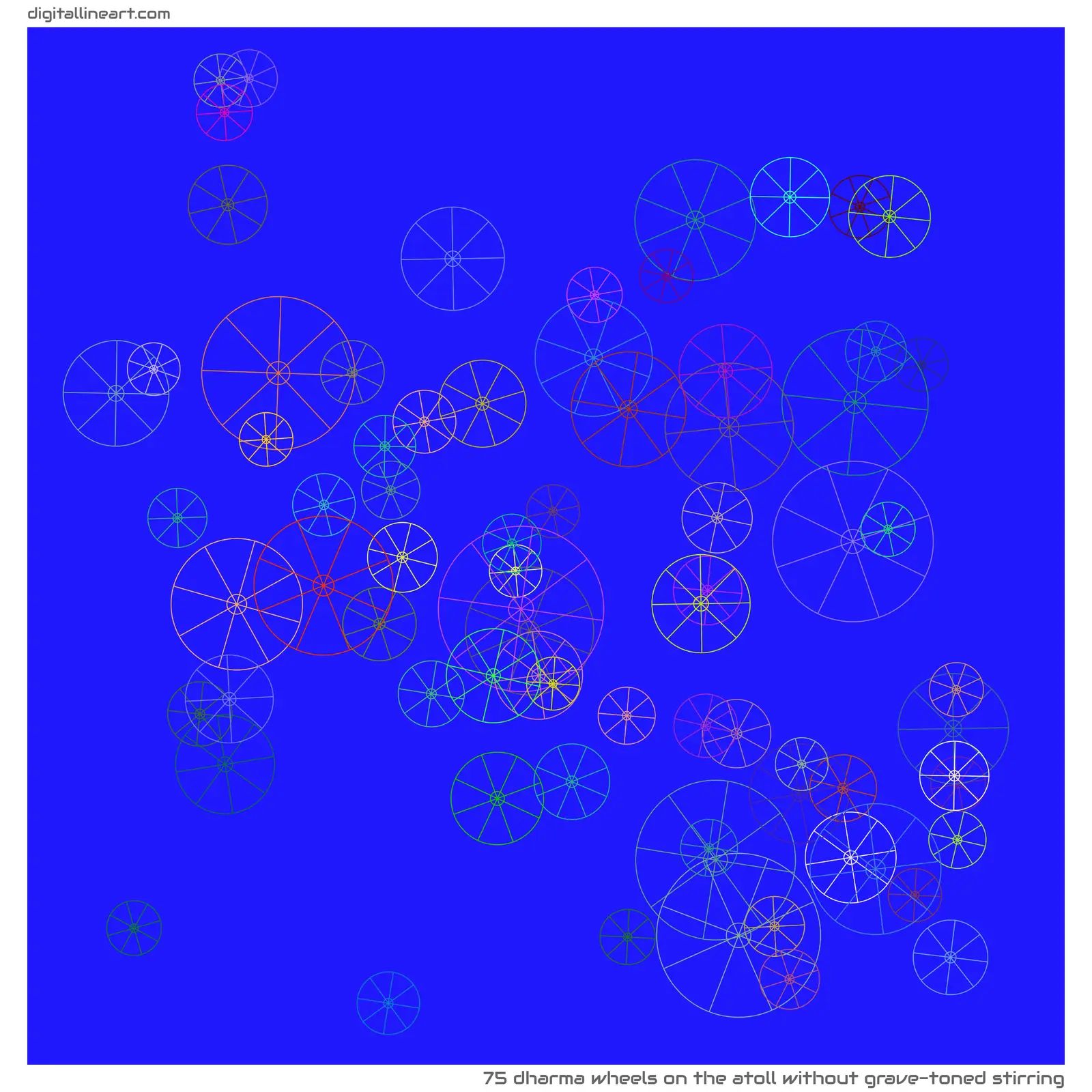 The Atoll without Grave-toned Stirring — 75 dharma wheels