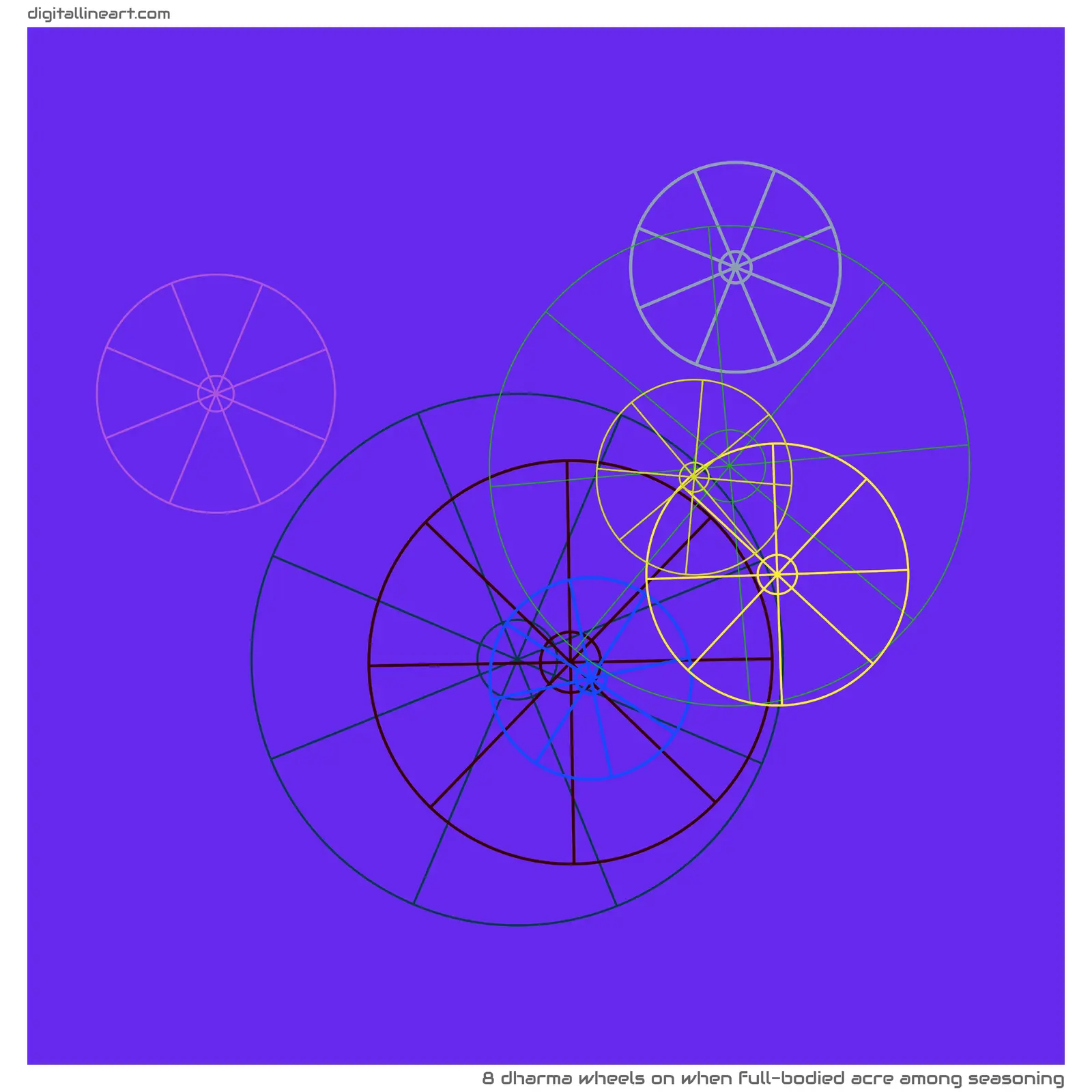 When Full-bodied Acre among Seasoning — 8 dharma wheels