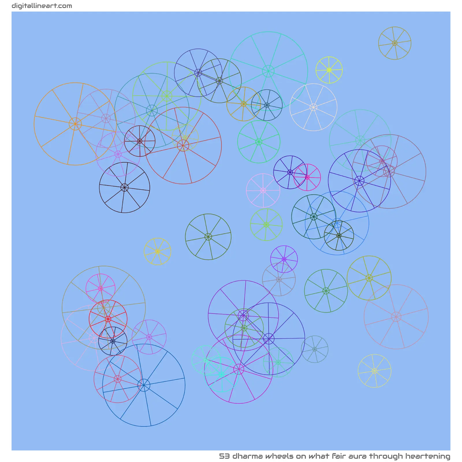 What Fair Aura through Heartening — 53 dharma wheels