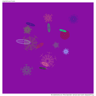 The Border Since Earnest Depositing — 16 diatoms