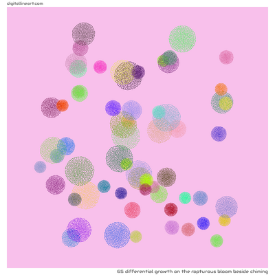 The Rapturous Bloom beside Chiming — Differential Growth, 65 elements