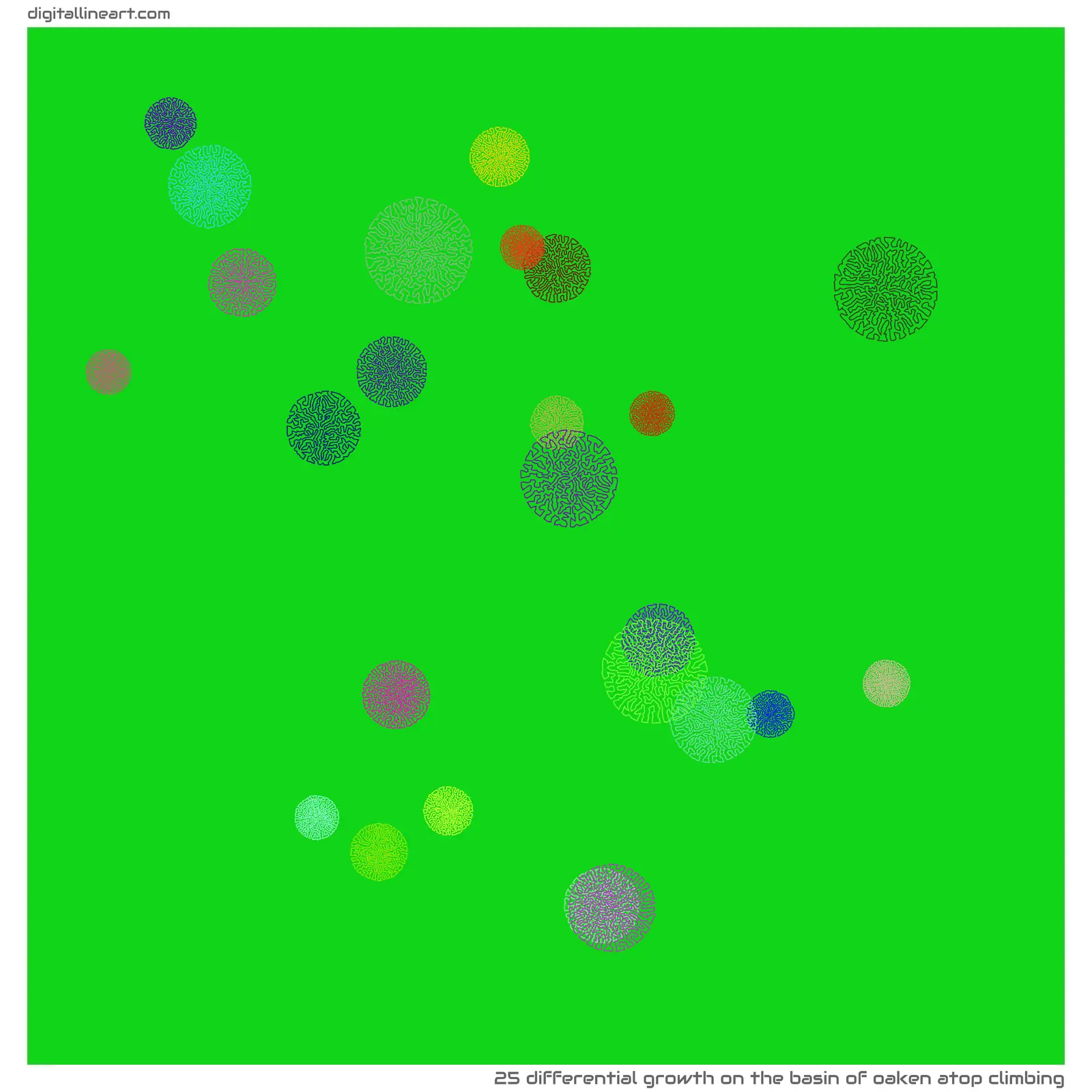 The Basin of Oaken atop Climbing — Differential Growth, 25 elements