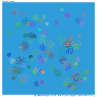 What the Bluff opposite Earthen Channeling — Differential Growth, 96 elements