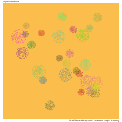 Warm Bog in Turning — Differential Growth, 28 elements