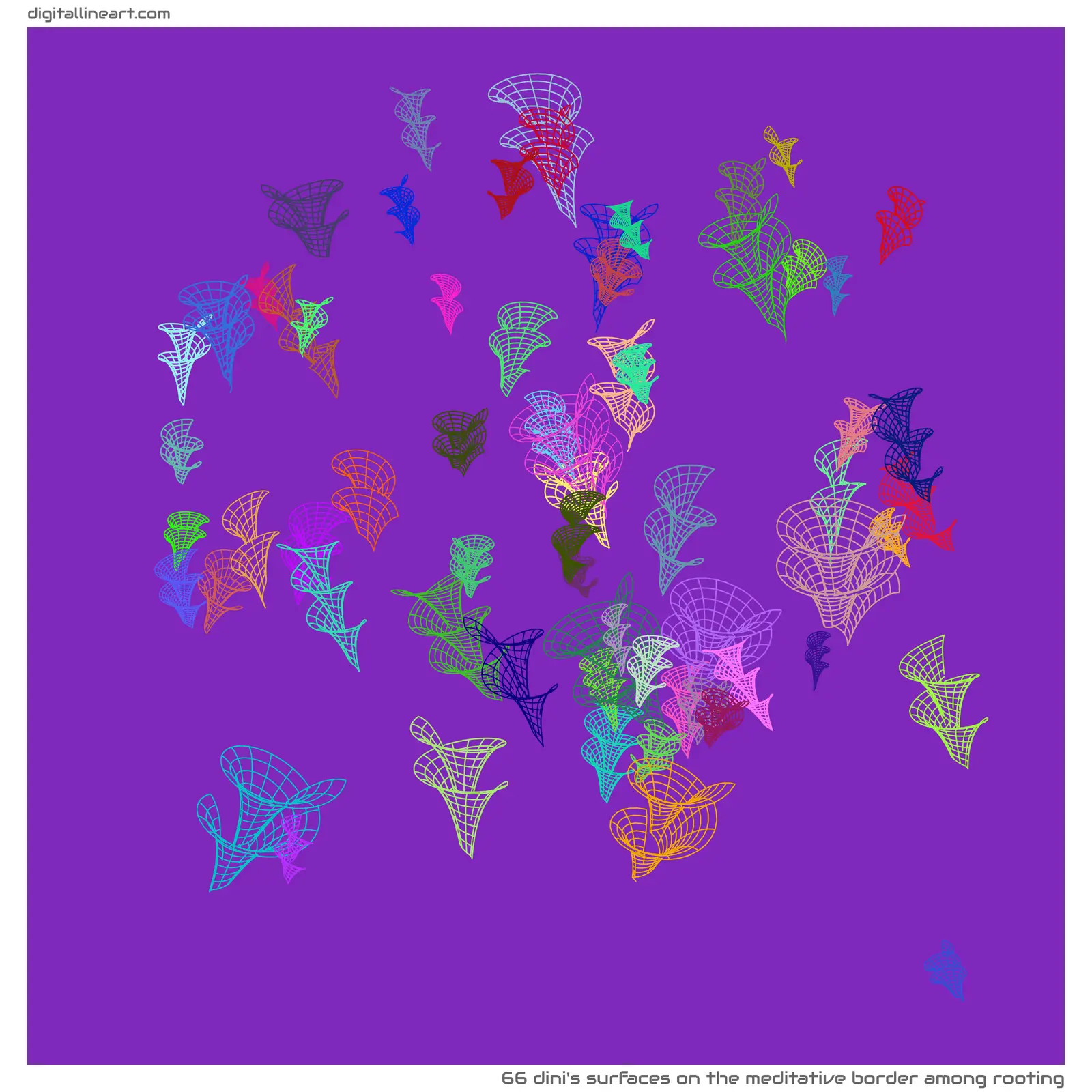 The Meditative Border among Rooting — 66 dini's surfaces