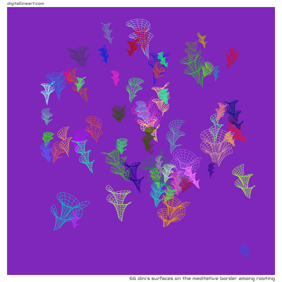 The Meditative Border among Rooting — 66 dini's surfaces