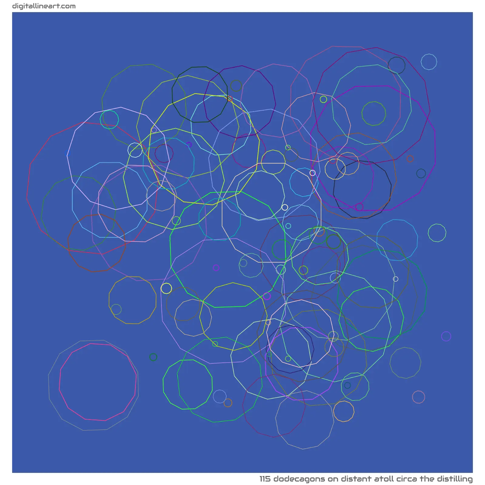 Distant Atoll circa the Distilling — 115 dodecagons