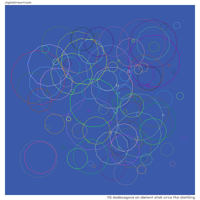 Distant Atoll circa the Distilling — 115 dodecagons
