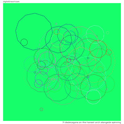 The Honest Arch alongside Spinning — 71 dodecagons