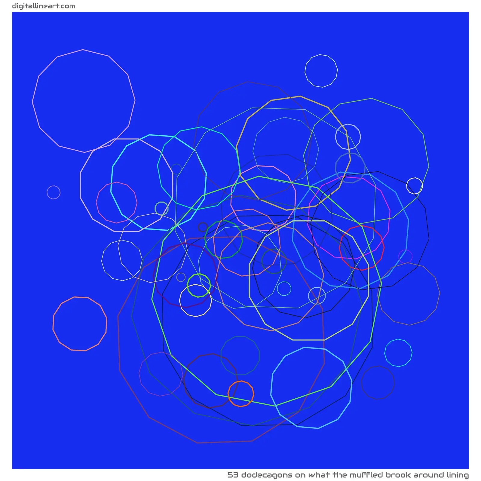 What the Muffled Brook Around Lining — 53 dodecagons