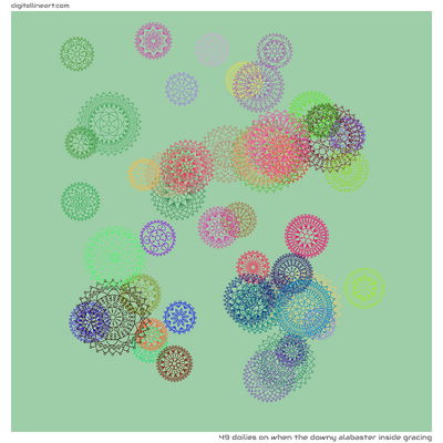 When the Downy Alabaster Inside Gracing — 49 doilies