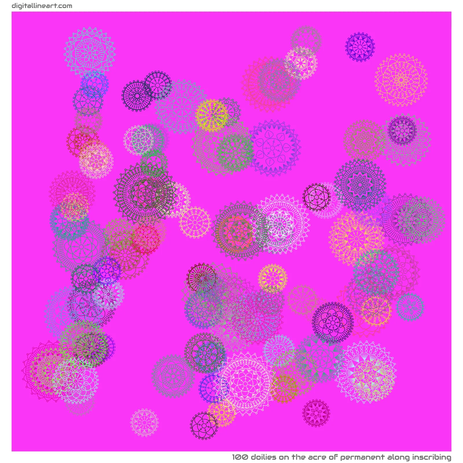 The Acre of Permanent along Inscribing — 100 doilies