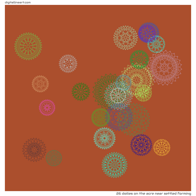 The Acre near Settled Forming — 26 doilies