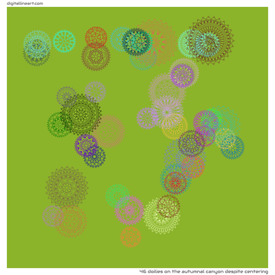 The Autumnal Canyon despite Centering — 46 doilies