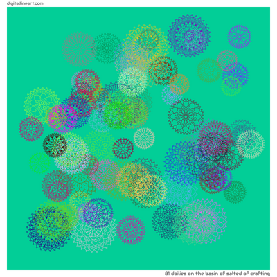 The Basin of Salted of Crafting — 81 doilies