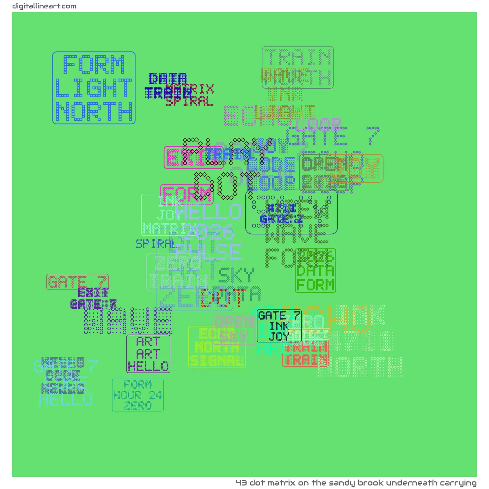 The Sandy Brook underneath Carrying — Dot Matrix, 43 elements