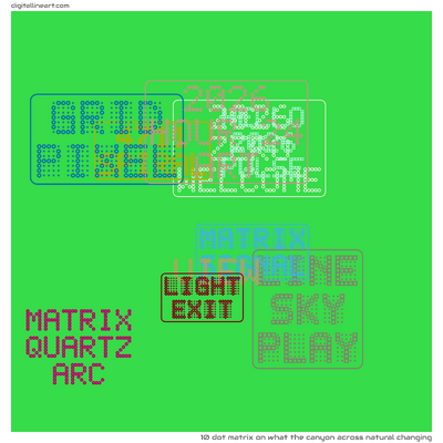 What the Canyon across Natural Changing — Dot Matrix, 10 elements