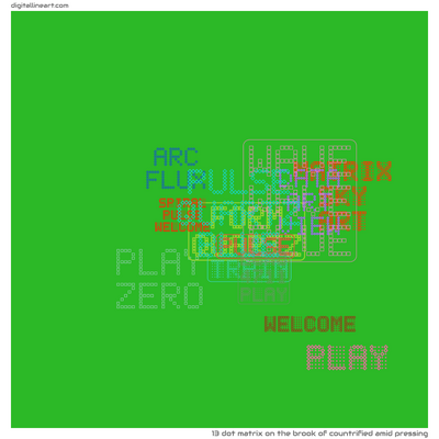 The Brook of Countrified amid Pressing — Dot Matrix, 13 elements