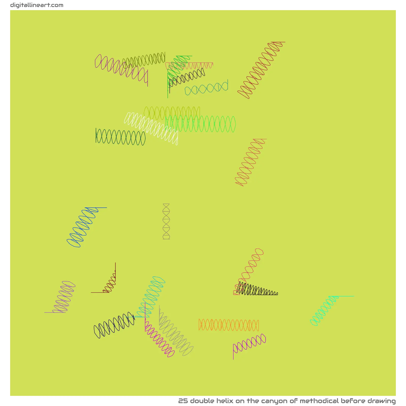 The Canyon of Methodical before Drawing — Double Helix, 25 elements