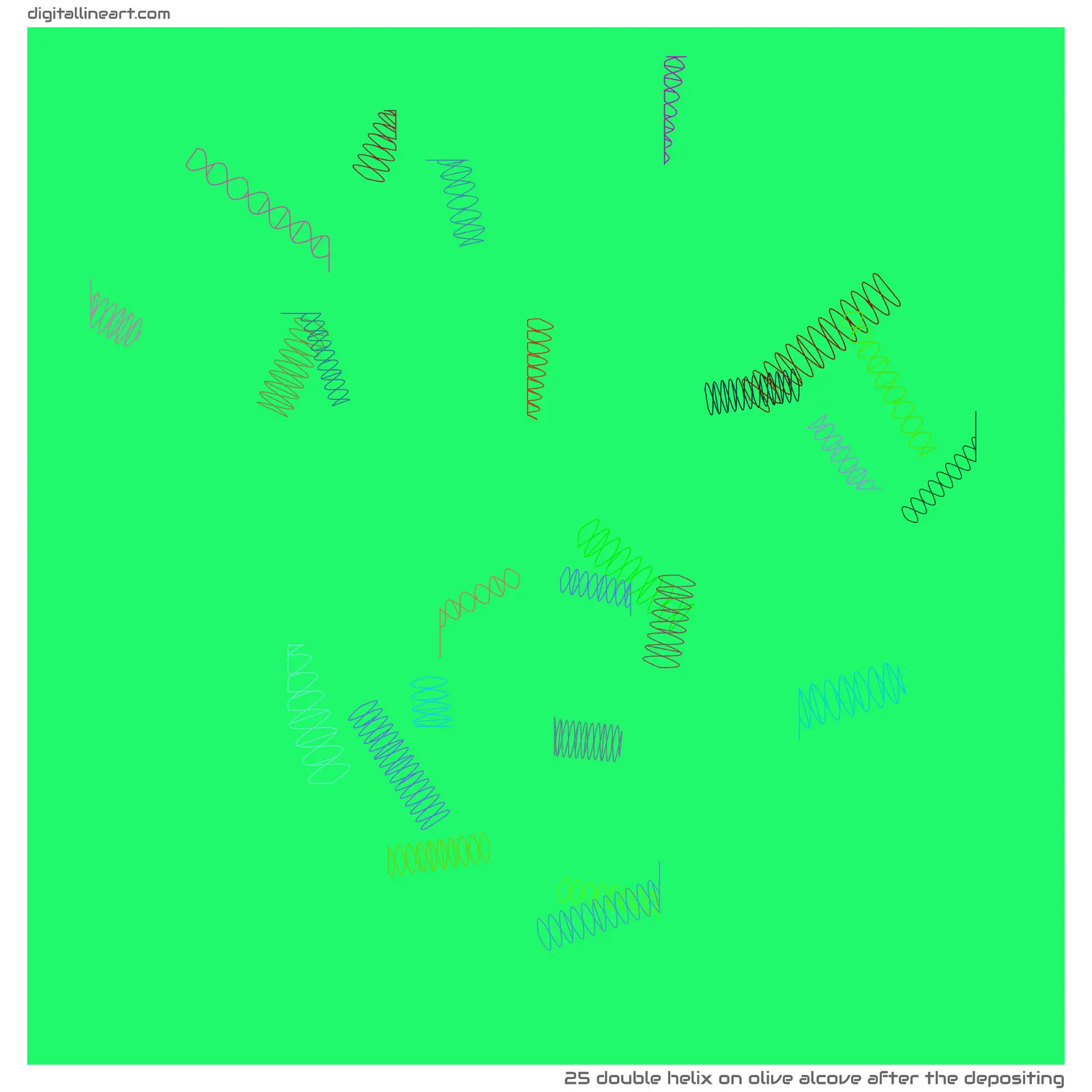 Olive Alcove after the Depositing — Double Helix, 25 elements