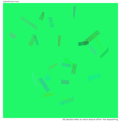 Olive Alcove after the Depositing — Double Helix, 25 elements