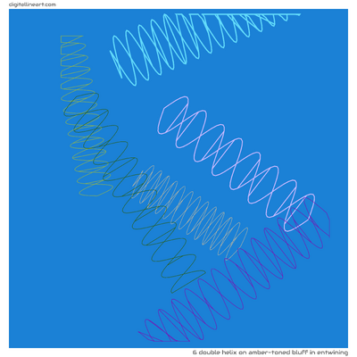 Amber-toned Bluff in Entwining — Double Helix, 6 elements