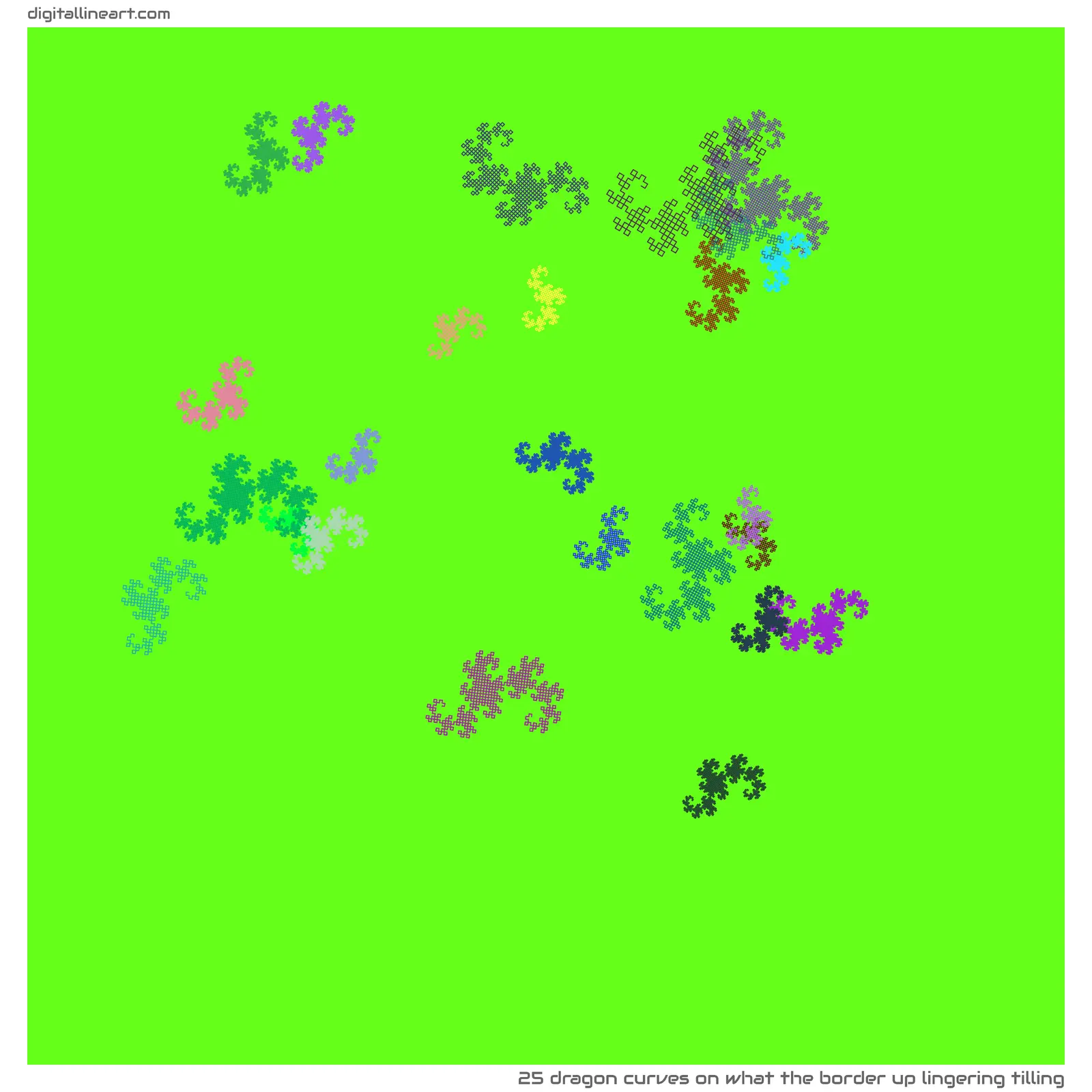 What the Border up Lingering Tilling — 25 dragon curves