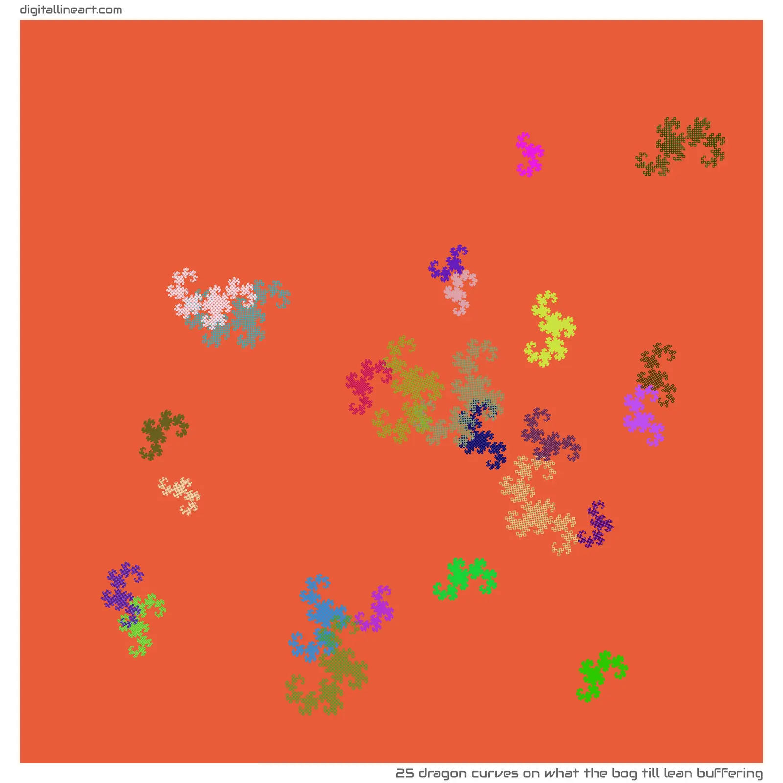 What the Bog till Lean Buffering — 25 dragon curves