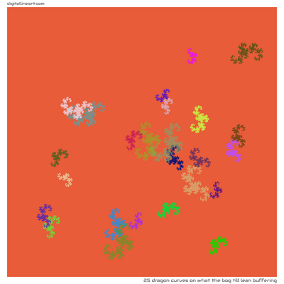 What the Bog till Lean Buffering — 25 dragon curves