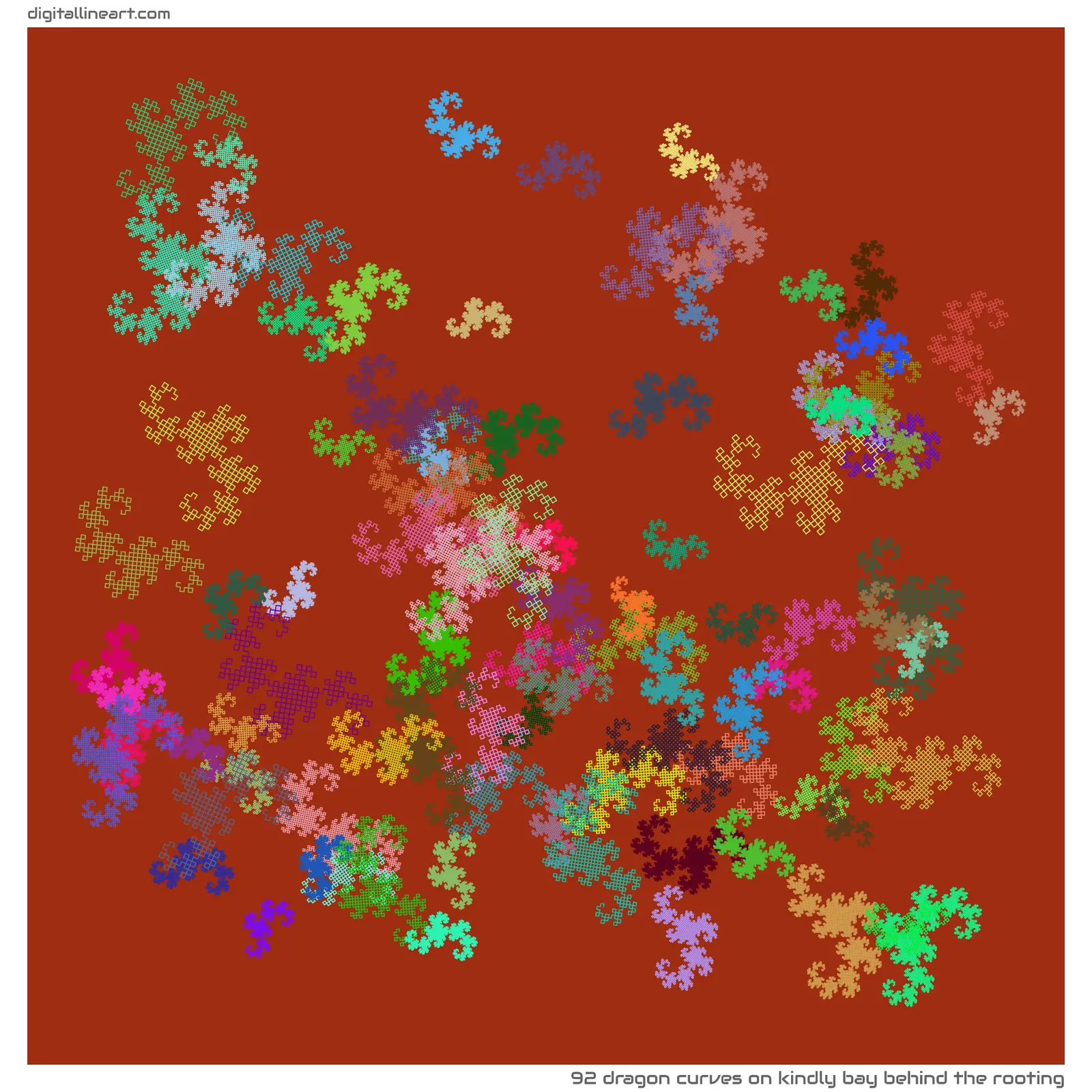 Kindly Bay behind the Rooting — 92 dragon curves