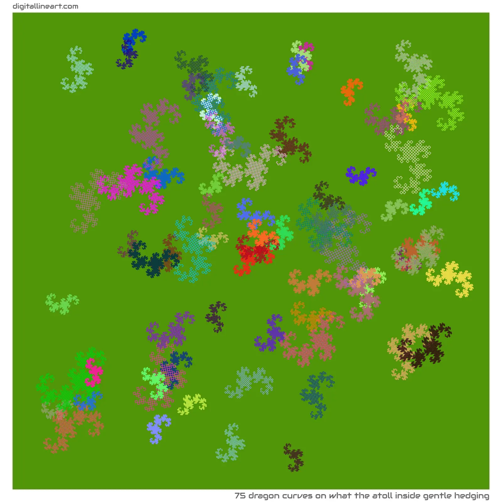 What the Atoll Inside Gentle Hedging — 75 dragon curves