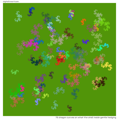 What the Atoll Inside Gentle Hedging — 75 dragon curves