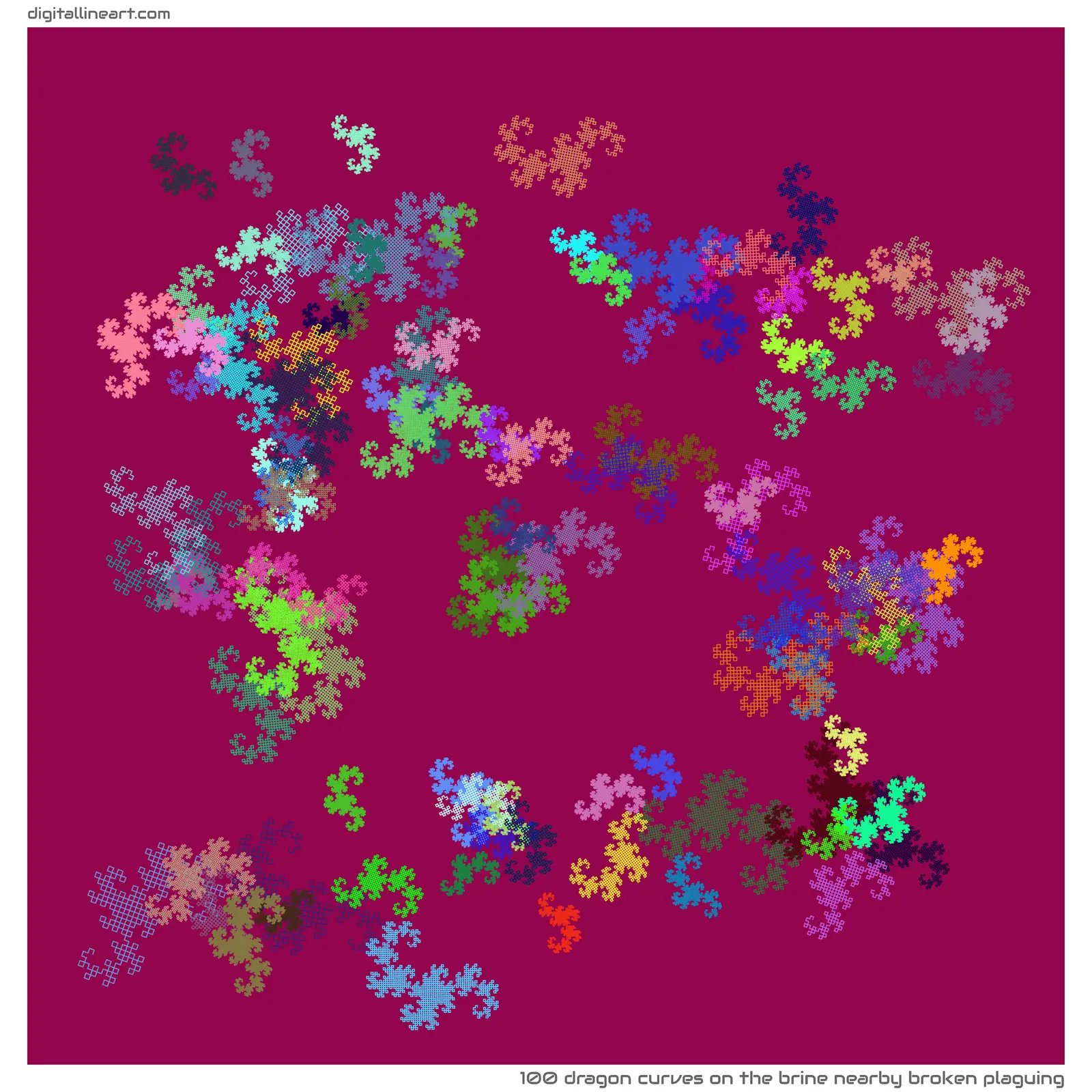 The Brine nearby Broken Plaguing — 100 dragon curves