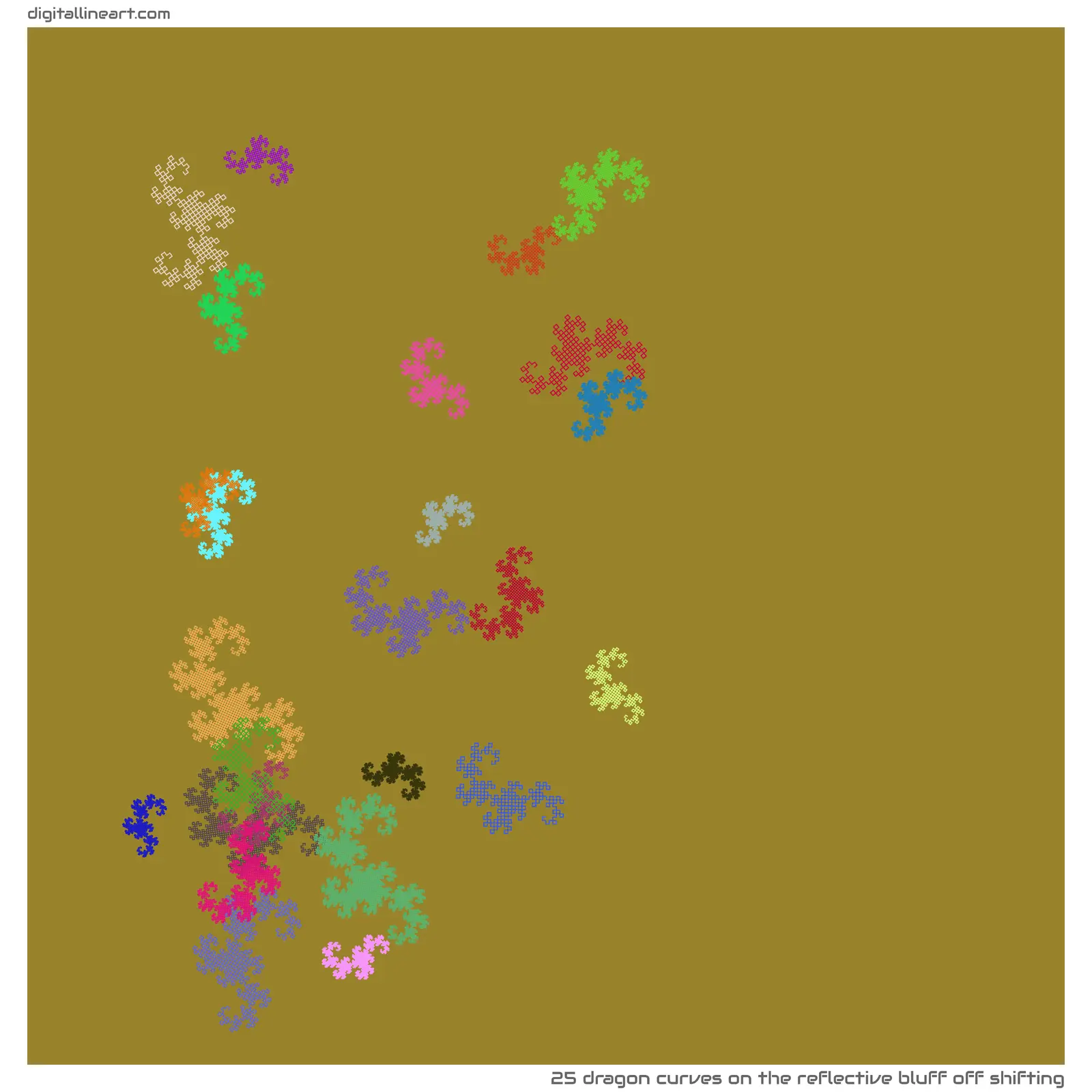 The Reflective Bluff off Shifting — 25 dragon curves