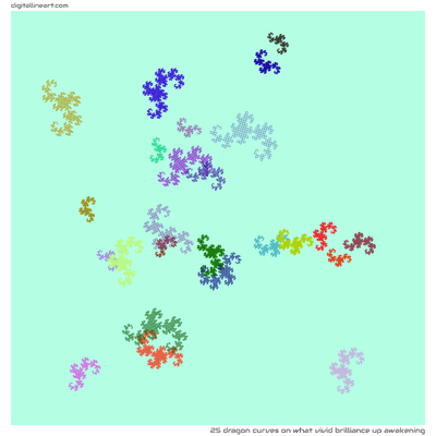 What Vivid Brilliance up Awakening — 25 dragon curves