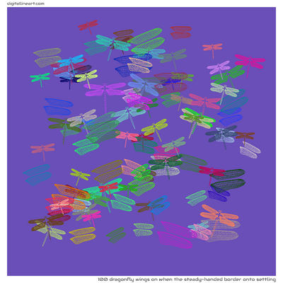 When the Steady-handed Border onto Settling — 100 dragonfly wings