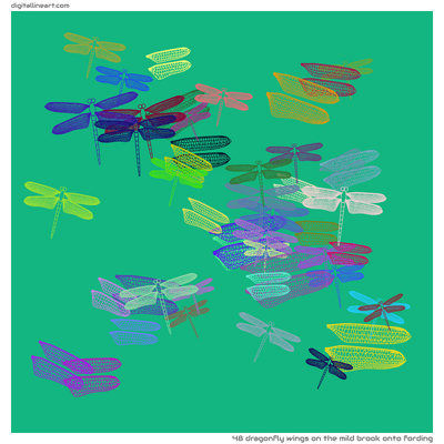 The Mild Brook onto Fording — 48 dragonfly wings