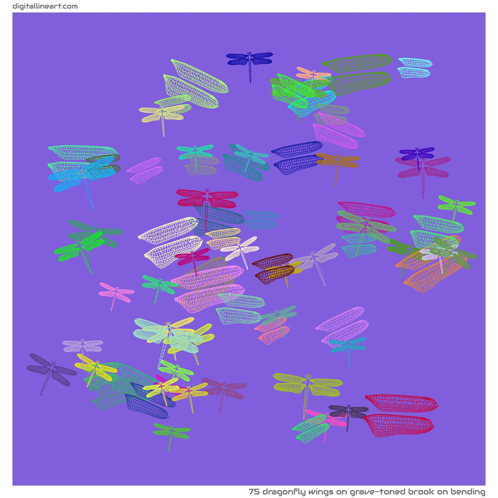 Grave-toned Brook on Bending — 75 dragonfly wings