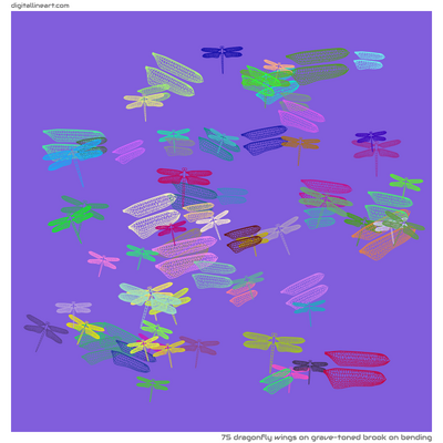 Grave-toned Brook on Bending — 75 dragonfly wings