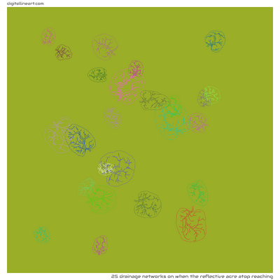 When the Reflective Acre atop Reaching — 25 drainage networks