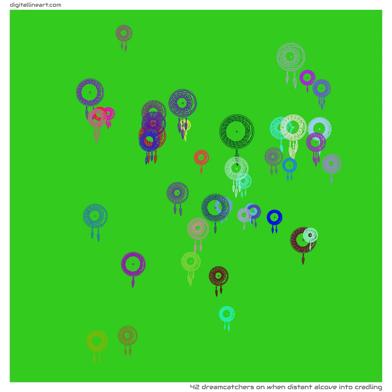 When Distant Alcove into Cradling — 42 dreamcatchers