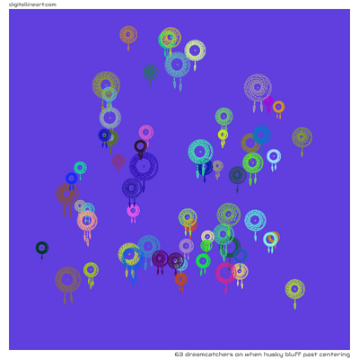 When Husky Bluff past Centering — 63 dreamcatchers